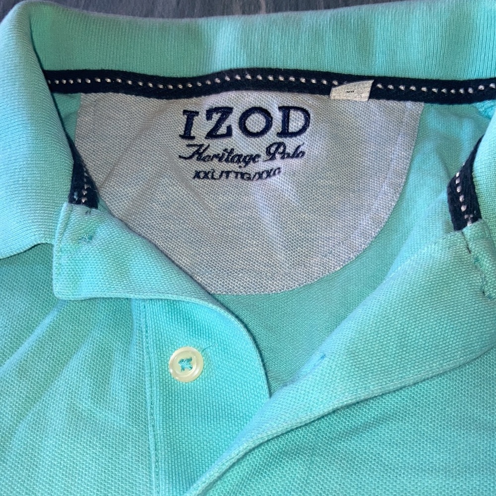 Cyan blue Izod polo shirt XXL